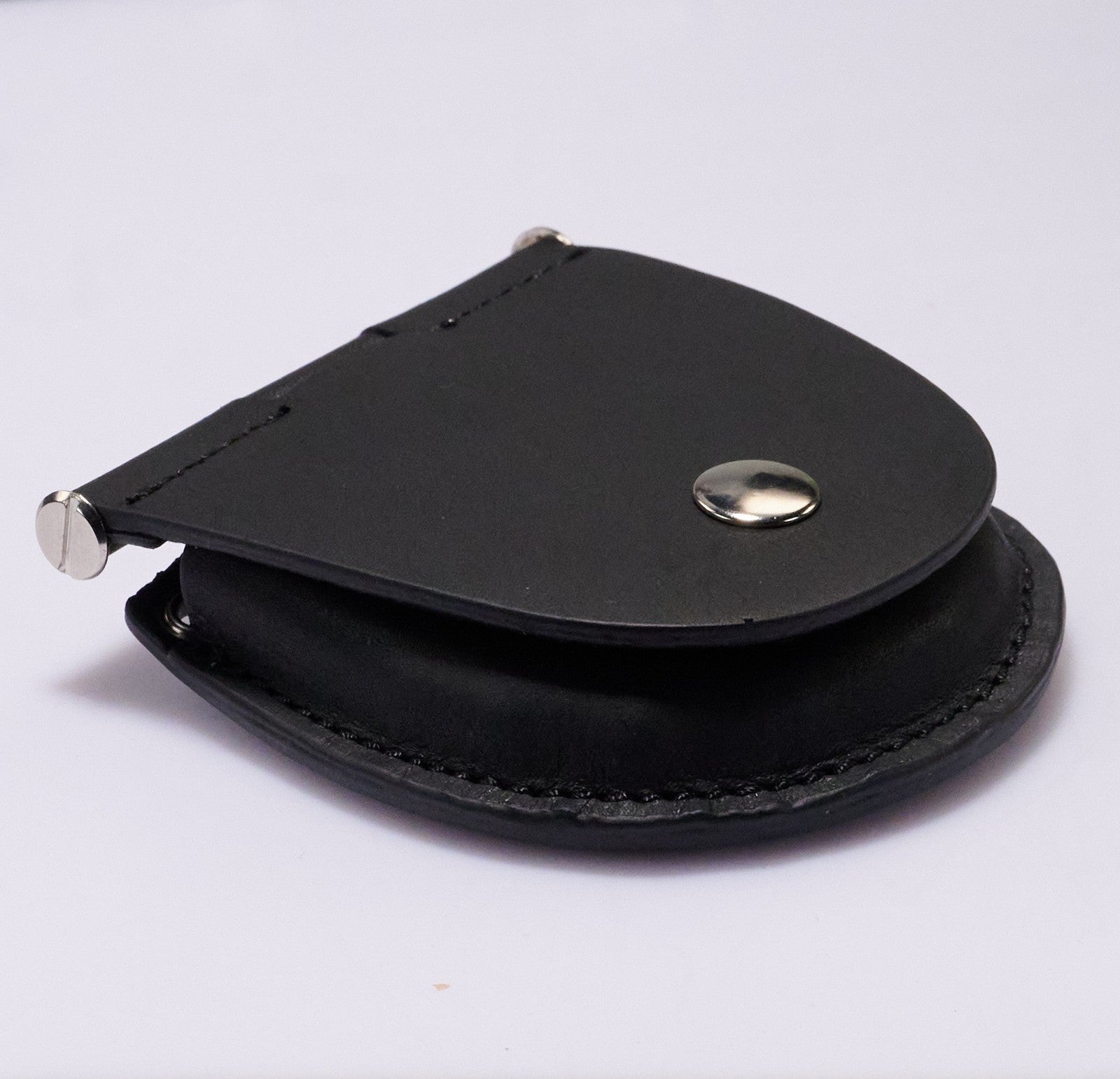 Pocket Watch Holder 70mm LARGE Black Leather Case Pouch Premium Travel Storage