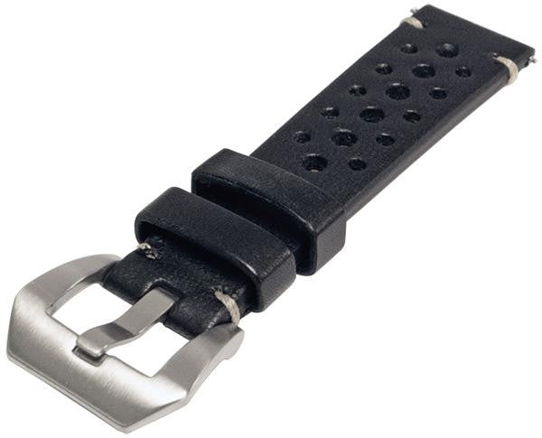 Rally Sports Calf Leather Watch Strap Brushed Satin Buckle Replacement Bracelet