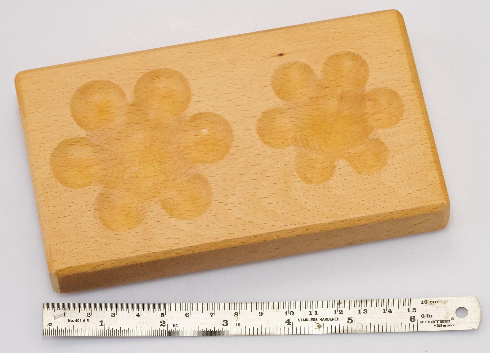 Dapping Block Wood Wooden 4 FLOWER SHAPES Doming Forming Tool Shaping Jewellers