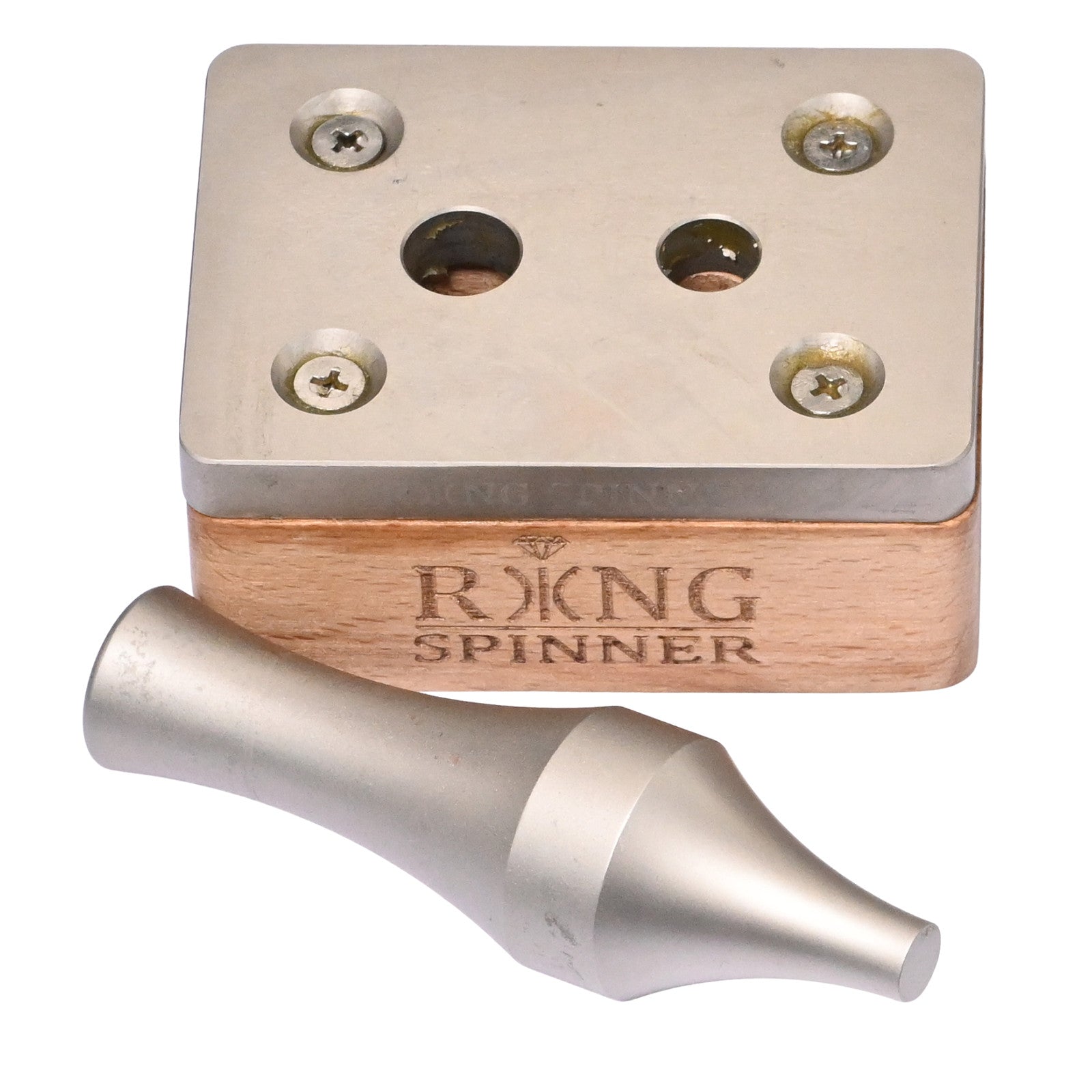 Spinning Ring Forming Block & Punch Set Jewellery Making Metal Mandrel Tool New
