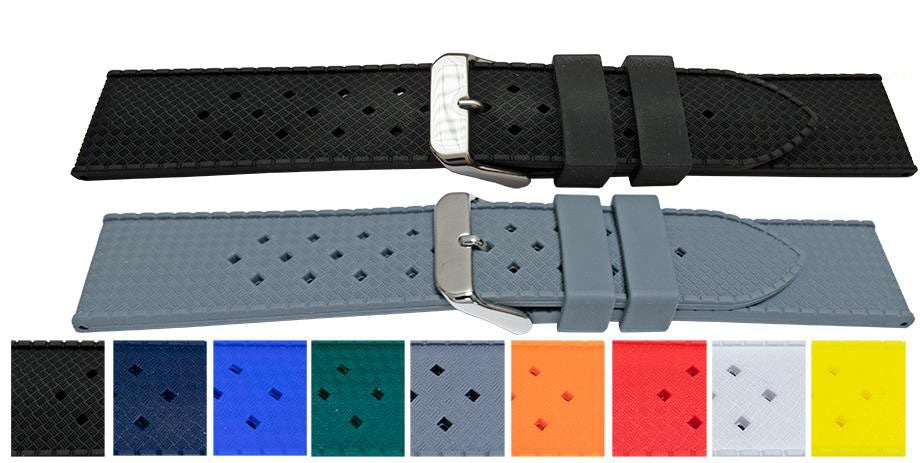 Smooth Rubber Silicone Watch Strap Vulcanised Replacement Rolex Generic