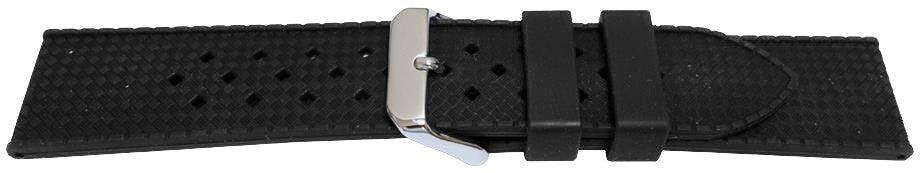 Smooth Rubber Silicone Watch Strap Vulcanised Replacement Rolex Generic