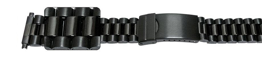 Black Watch Bracelet Spring Ends Replacement Strap Rolex President Satin Mirror