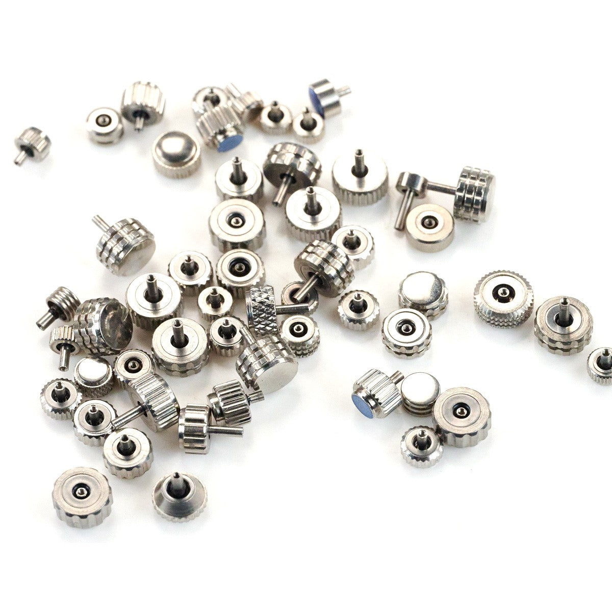 Quality Steel Silver 50x Watch Crowns Large Size Spares Repairs Parts Watchmaker