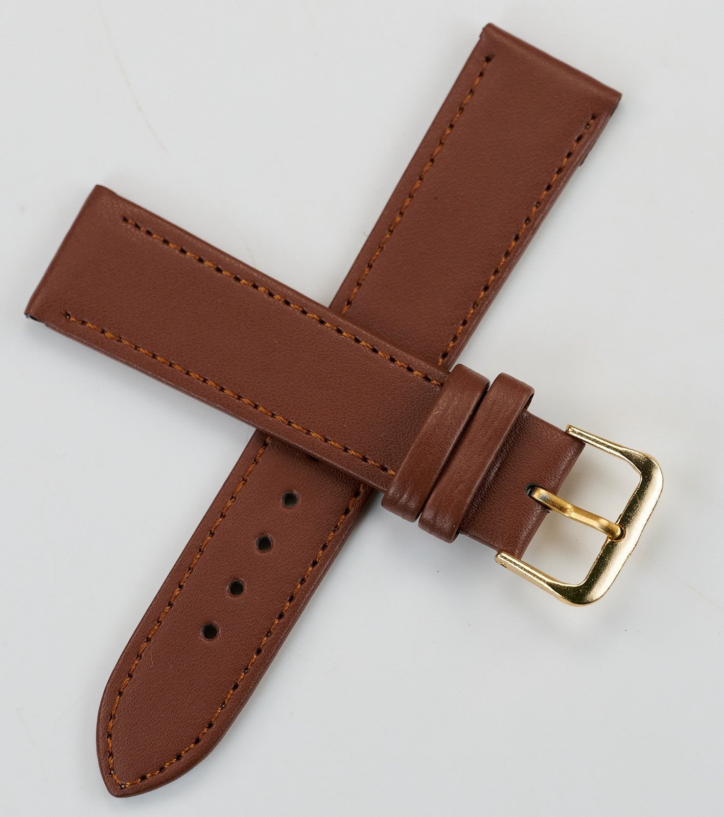 Value Mens Brown Genuine Leather Watch Strap Band 18mm 20mm 22mm Replacement New