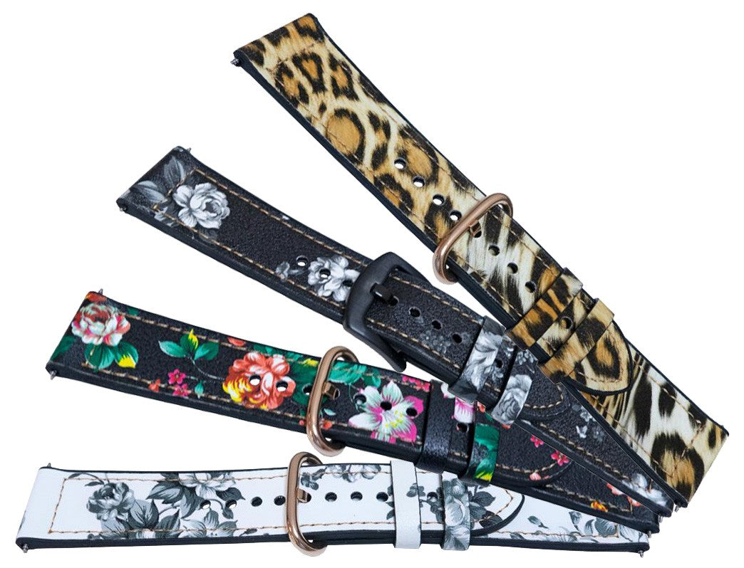 Smooth Silicone Calf Leather Watch Strap Replacement Pattern Rubber Bracelet