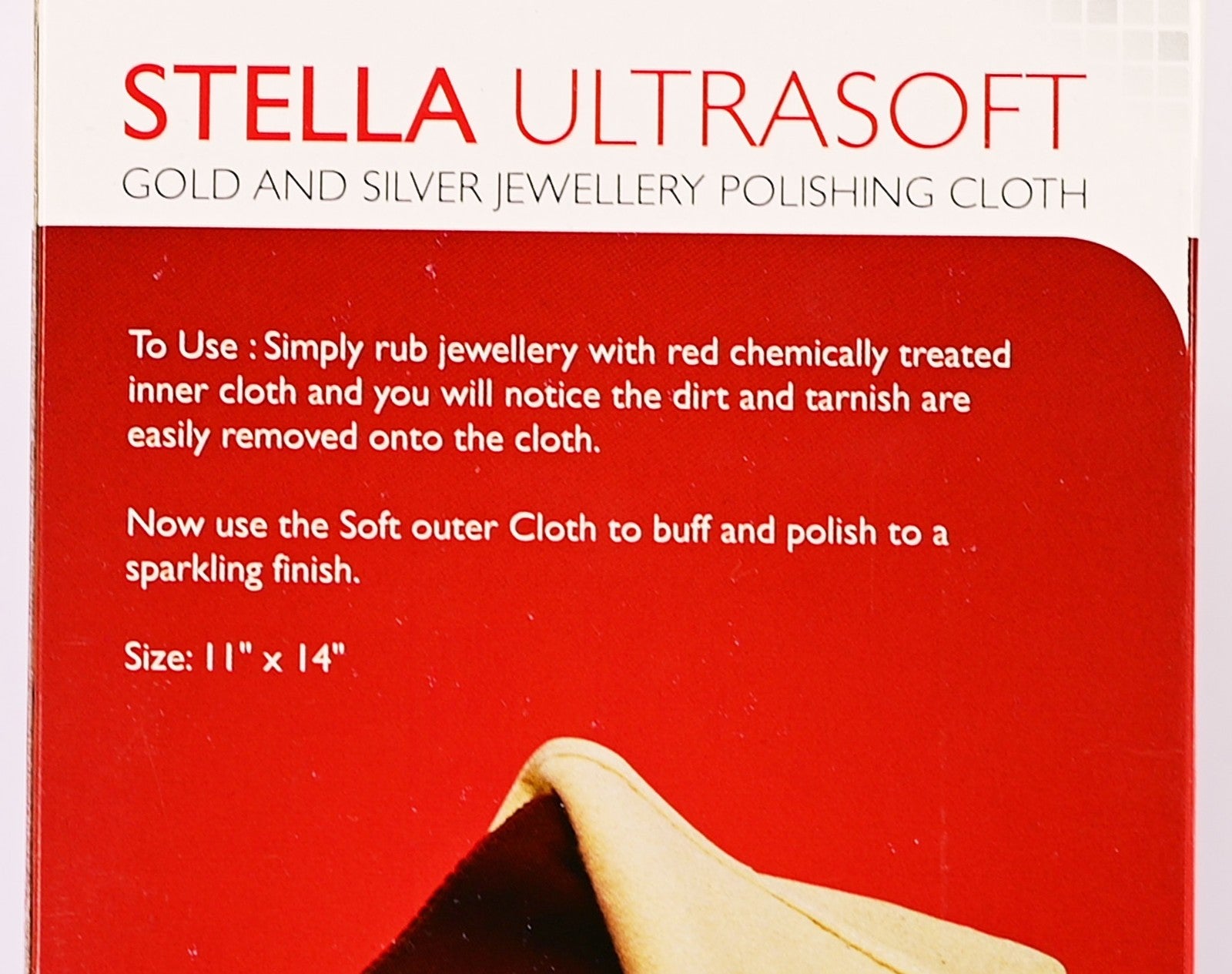 Quality Polishing Rouge Treated Cloth Cleans & Polishes Gold Silver Watch Large