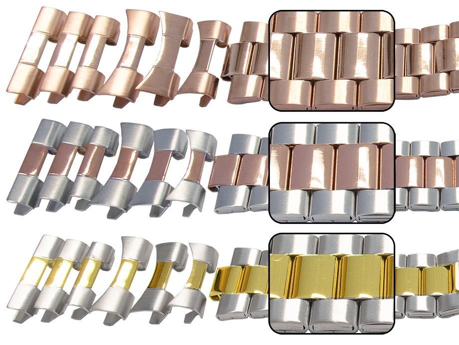 Satin Mirror Watch Bracelet 22mm 24mm 26mm Extra Large Rolex President Strap