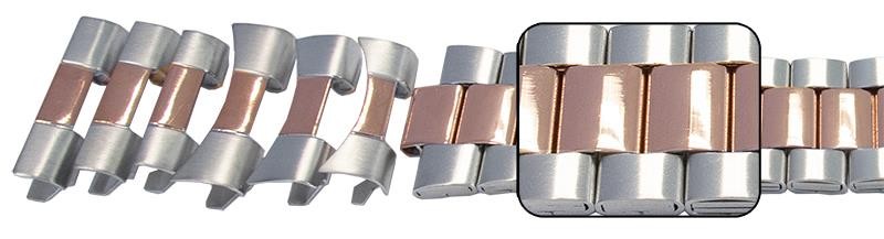 Satin Mirror Watch Bracelet 22mm 24mm 26mm Extra Large Rolex President Strap