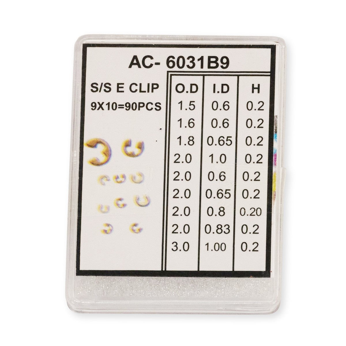 Chronograph watch pusher button Circlips C-clips 60x assorted cir clip ring