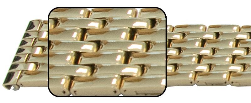 Full Mirror Watch Bracelet Strap Spring Loaded Centre Clasp 7 Link Row Quality
