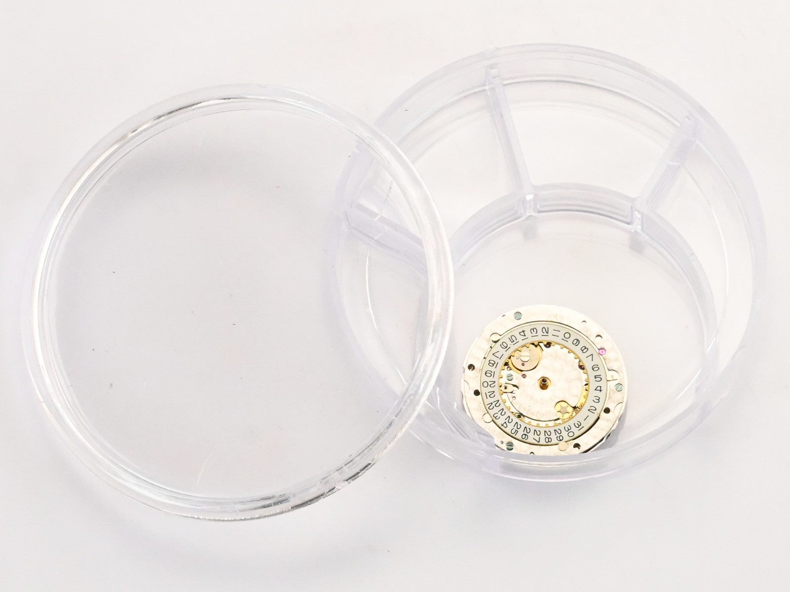 Watch Parts Movement Containers Set 6 with Lids Clear Tray Watchmaker Storage