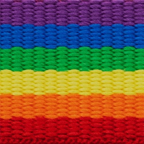 Rainbow Stripes Seatbelt Nylon Watch Strap Replacement Steel Buckle Bracelet