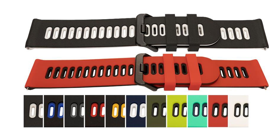 Silicone Fancy Sports Watch Strap Replacement Wide Tongue Rubber Bracelet Band