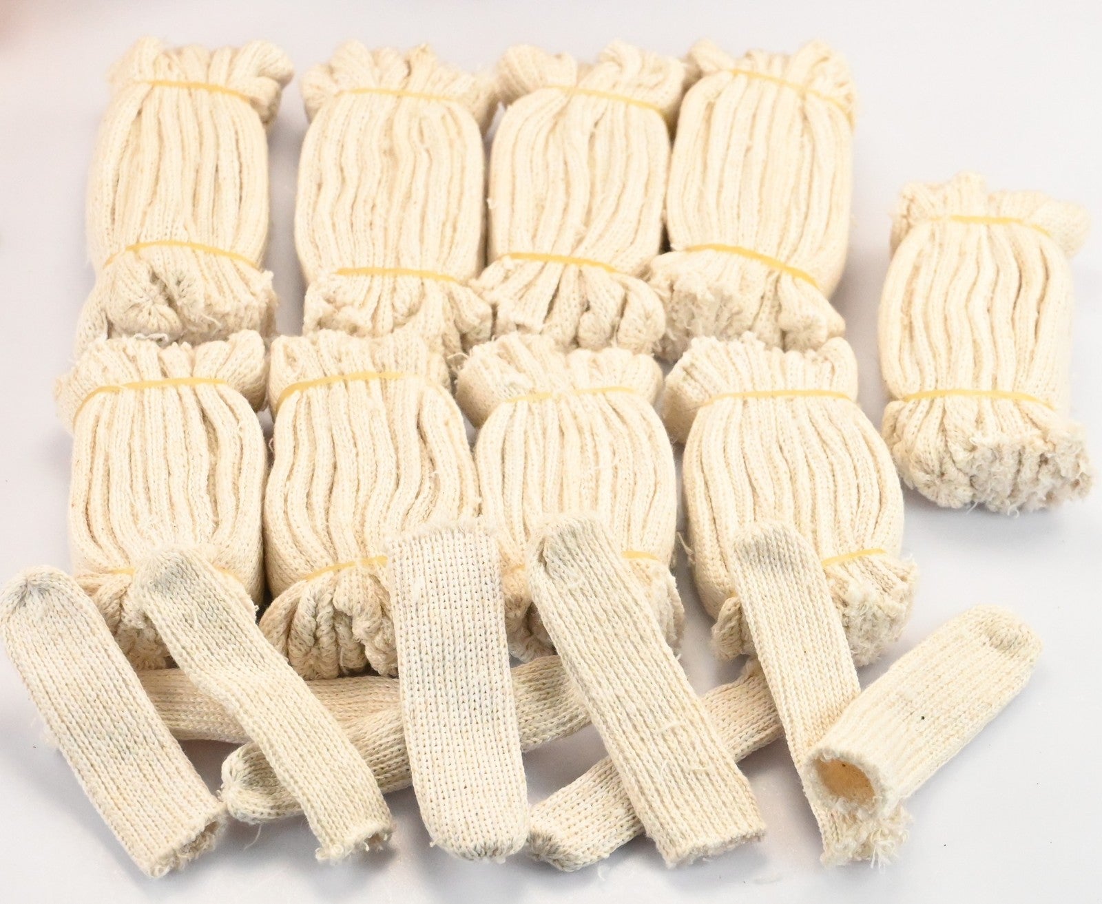 100 Cotton Finger Cots Stalls Jewellers Watchmaker Silver Polishing Coin Antique