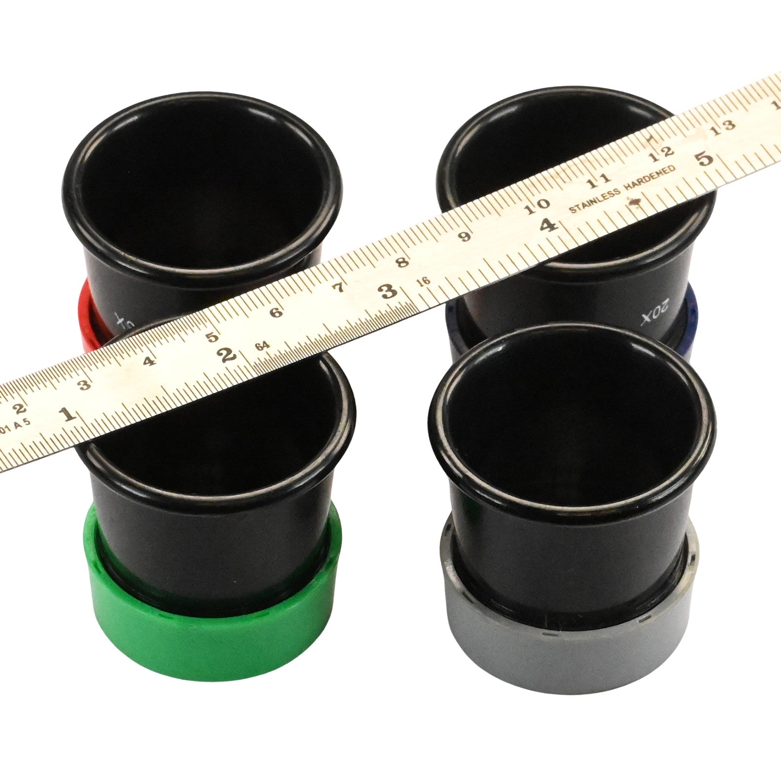Jewellers Watchmakers Loupe Set of 4 - XL WIDE LENS Eye Magnifier 5x 10x 15x 20x