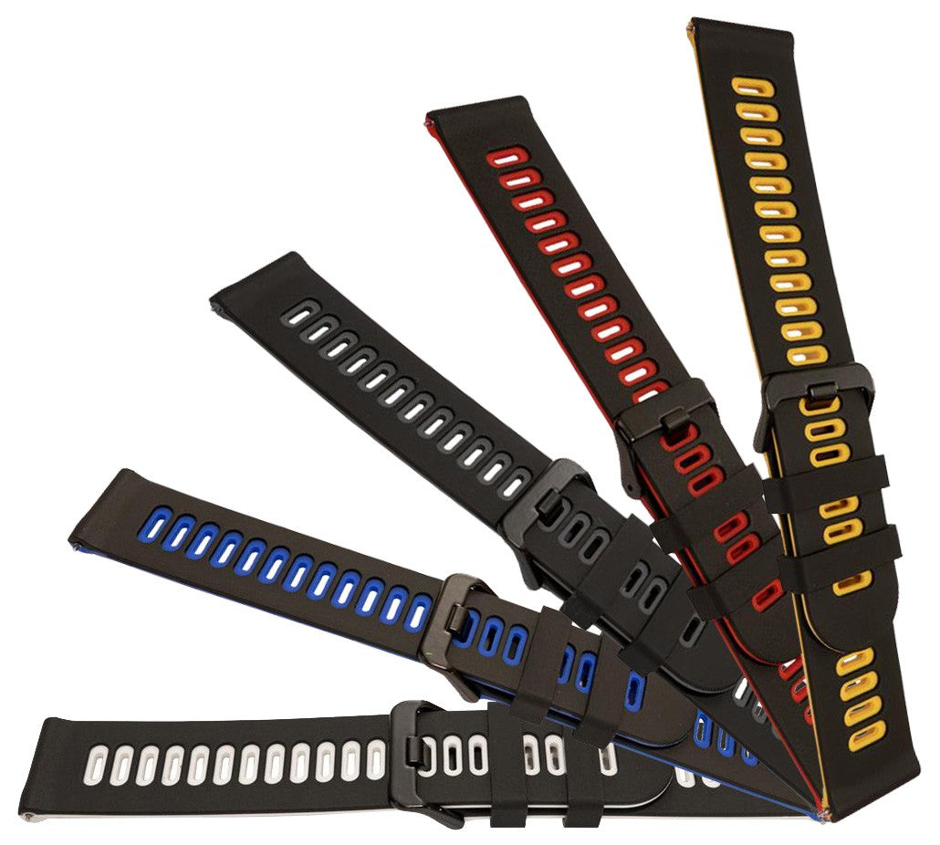 Silicone Fancy Sports Watch Strap Replacement Wide Tongue Rubber Bracelet Band