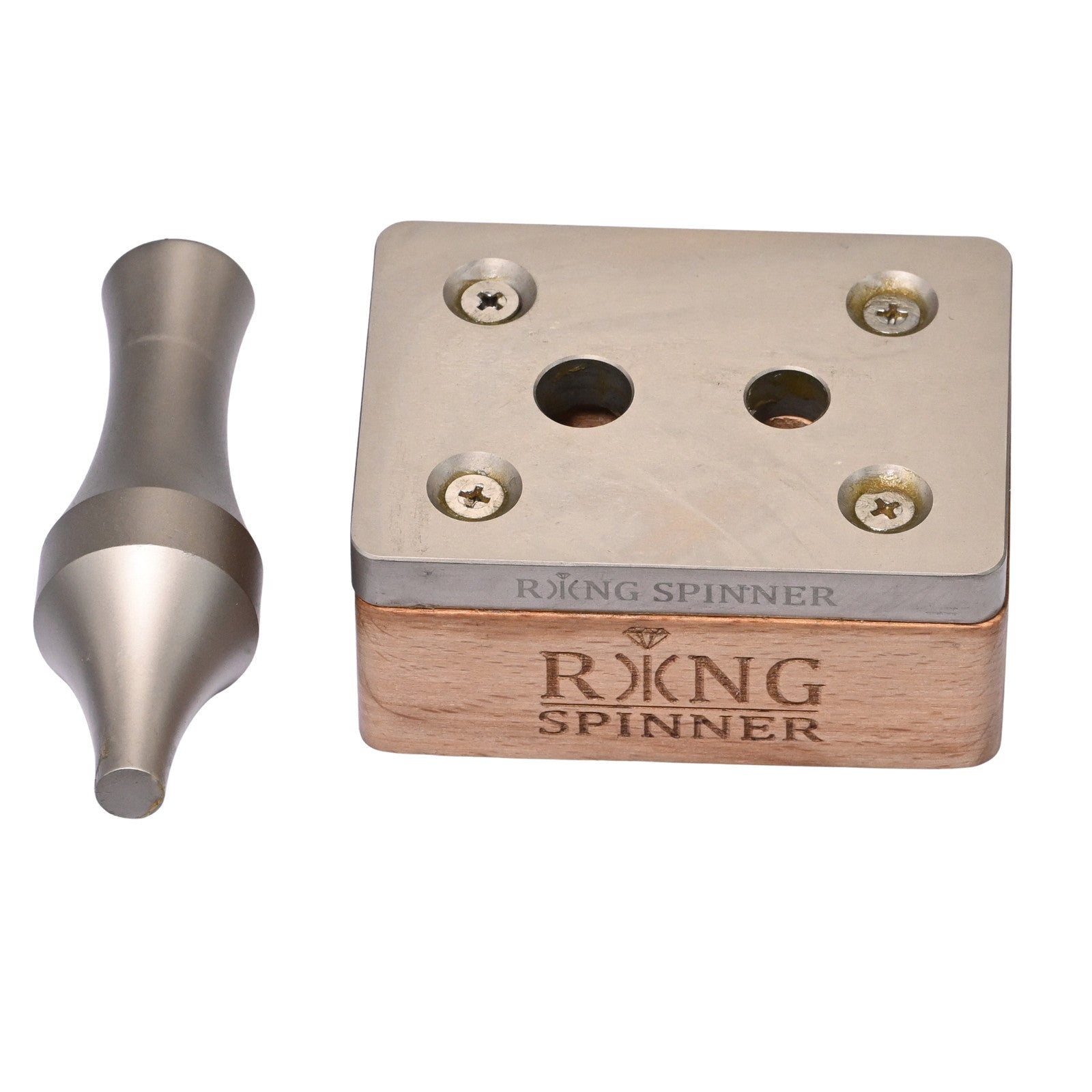 Spinning Ring Forming Block & Punch Set Jewellery Making Metal Mandrel Tool New