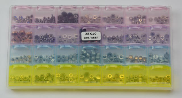 Watch crowns mixed assortment 280 mixed crowns large silver gold PVD spare parts