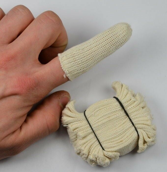 20x Cotton Finger Guard Cots Elastic Avoid Finger Prints Clean Polish Craft Tool