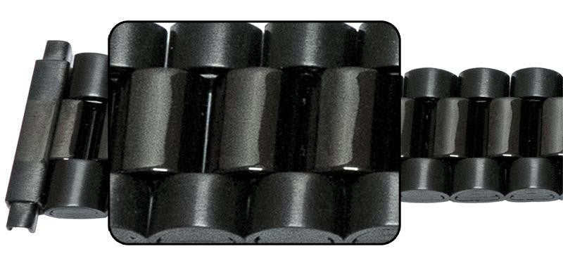 Black Watch Bracelet Spring Ends Replacement Strap Rolex President Satin Mirror