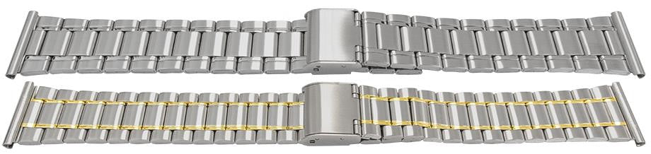 Satin With Centre Mirror Edges Watch Strap Bracelet Open Centre Clasp 20mm