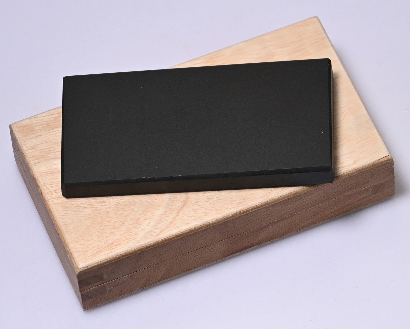 Gold Testing Stone & Wood Box Jewellery Gold Acid Test Touchstone Kit 100x50mm