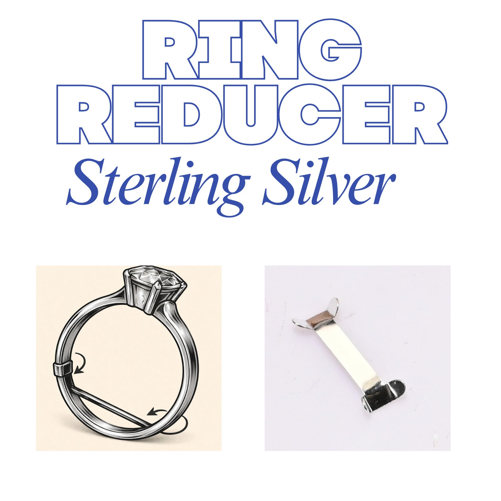 Sterling Silver 925 Ring Clip Reducer Resizer Adjuster Change Size Of Rings Band