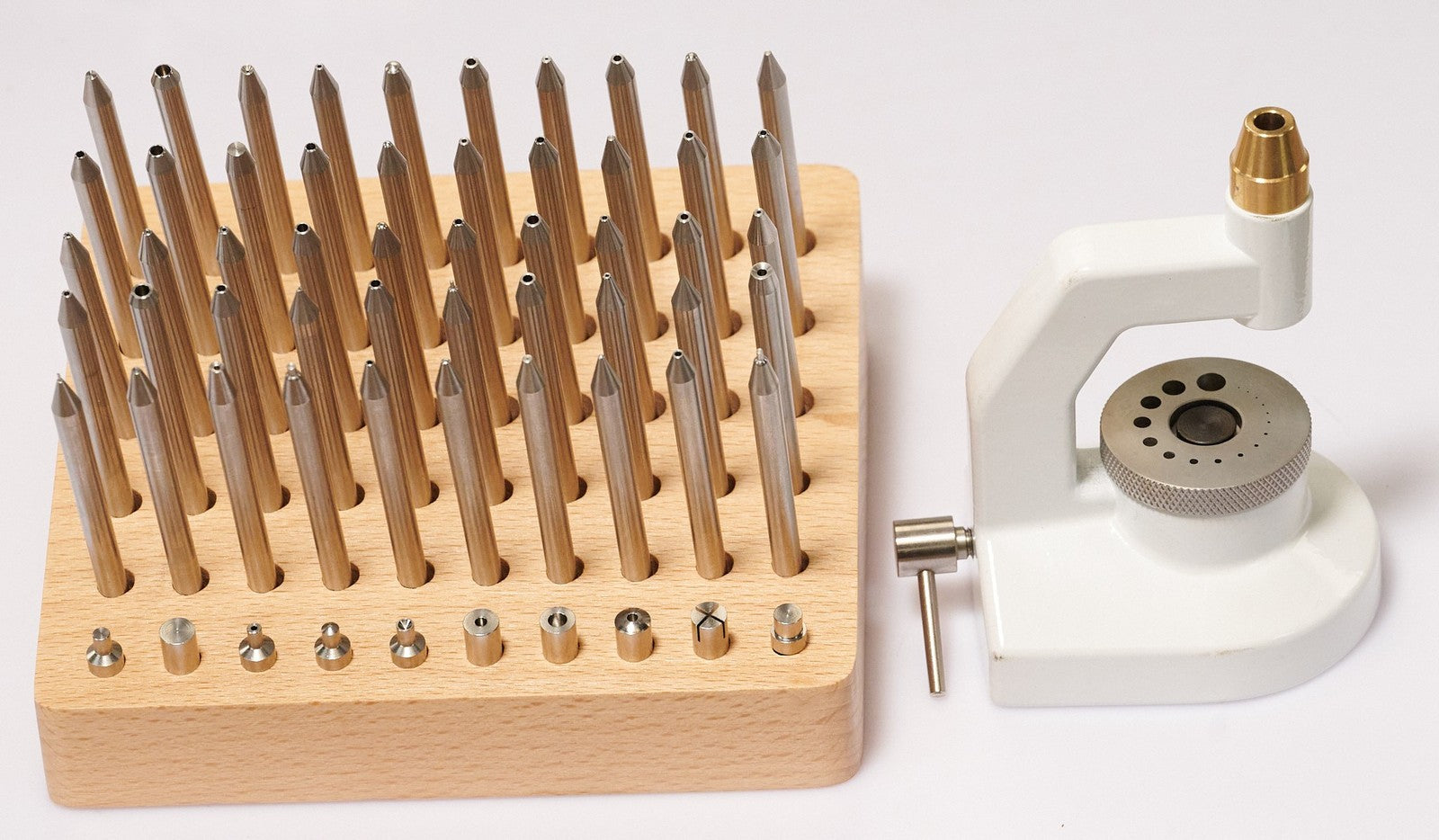 Quality Watchmakers Staking Tool Watch Repair Set Pivot Staff Anvil 60 Pieces