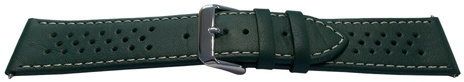 Olympic Style Rally Sports Calf Leather Watch Strap Replacement Smooth Bracelet