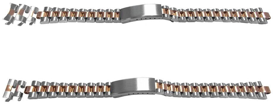 Silver Rose Gold Watch Bracelet Strap For Rolex President Curved Or Straight