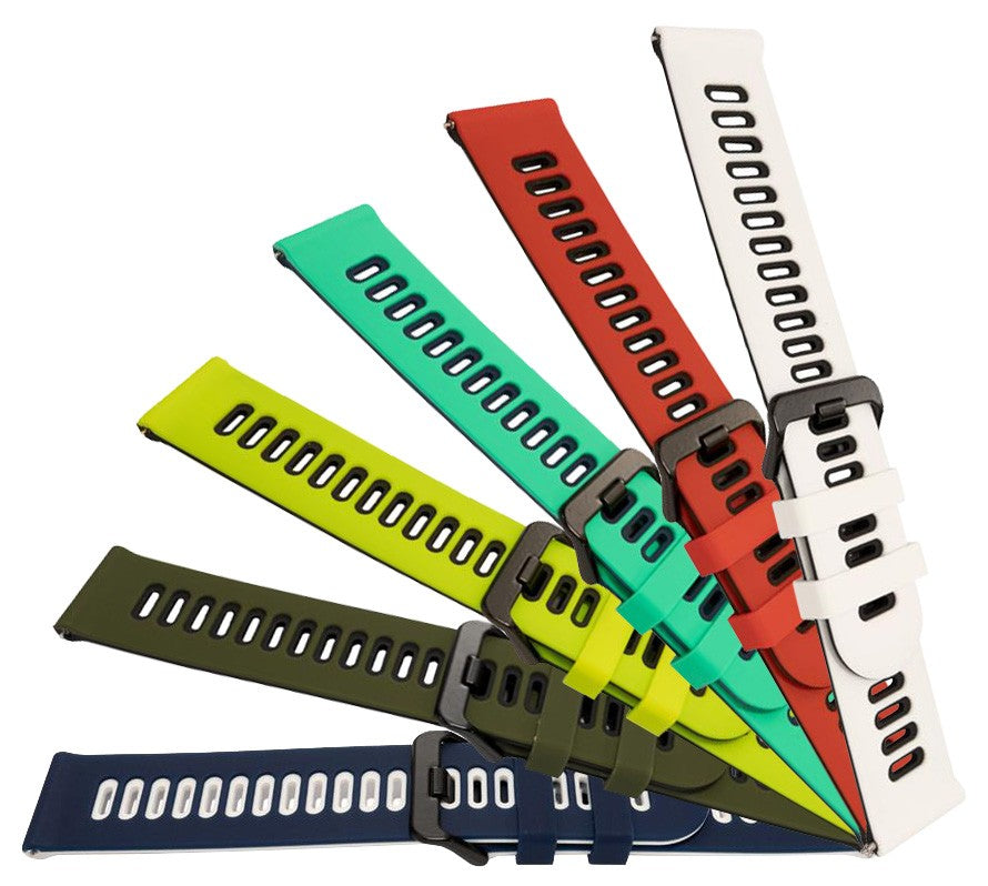 Silicone Fancy Sports Watch Strap Replacement Wide Tongue Rubber Bracelet Band