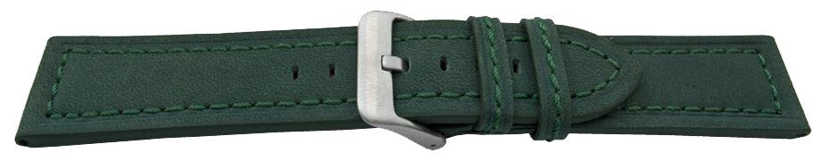 Suede Calf Leather Watch Strap Stainless Steel Buckle Replacement Bracelet