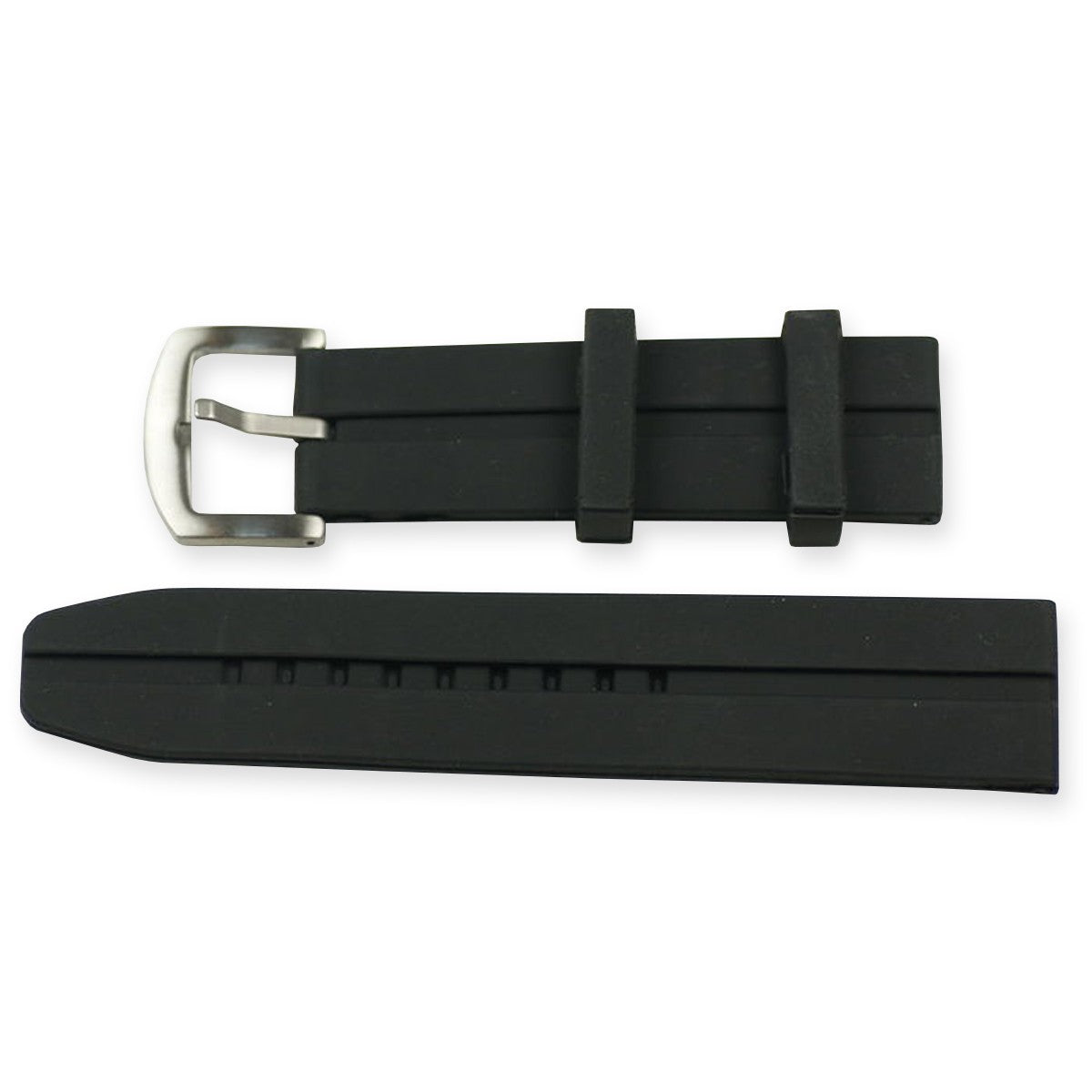 Silicone rubber divers watch strap GOOD QUALITY 22mm  24mm Black wristwatch band