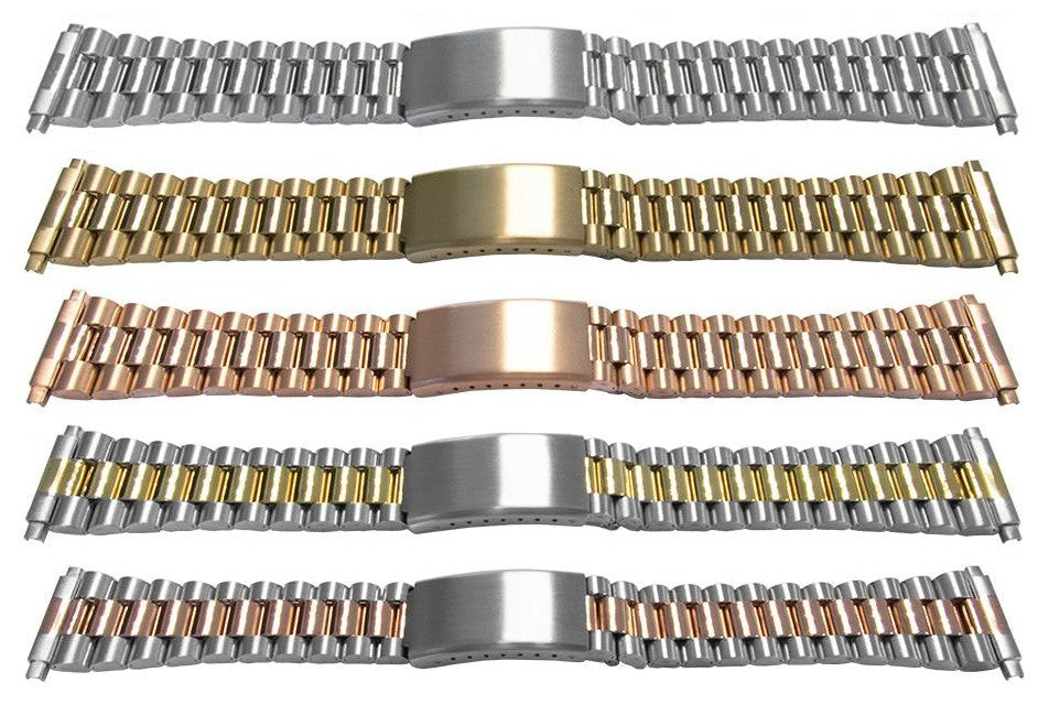 Watch Bracelet Spring End Links Replacement Strap Rolex President Satin Mirror