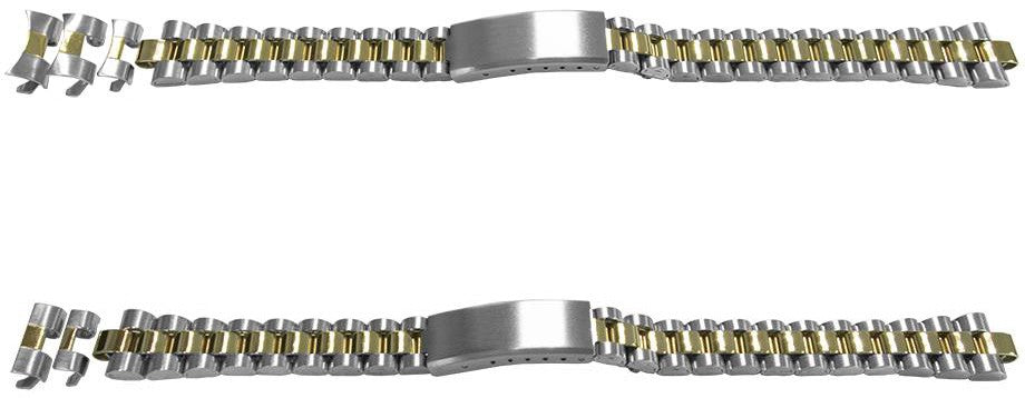 Silver Gold Watch Bracelet Strap For Rolex President Curved Or Straight Ends