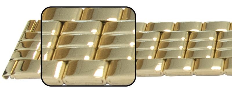 Full Mirror Finish Bracelet Watch Strap Centre Fold Clasp 3 Link Row Quality