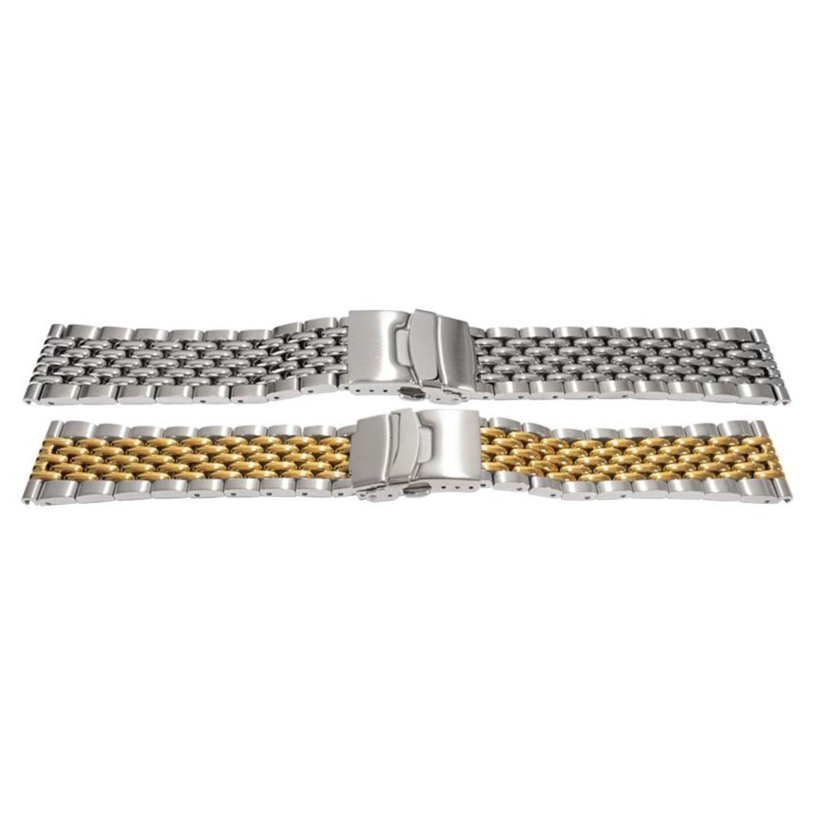 Satin And Mirror Watch Bracelet Strap Beads Of Rice 7 Link Row Type Quality