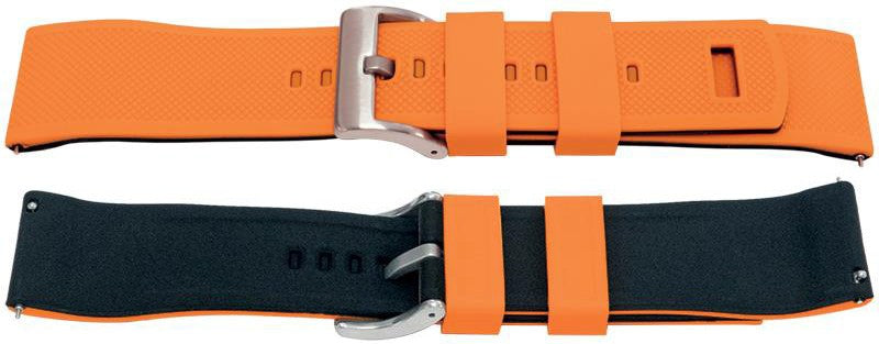 Silicone Rubber Contrast Textured Watch Strap Divers Sports 22mm Replacement