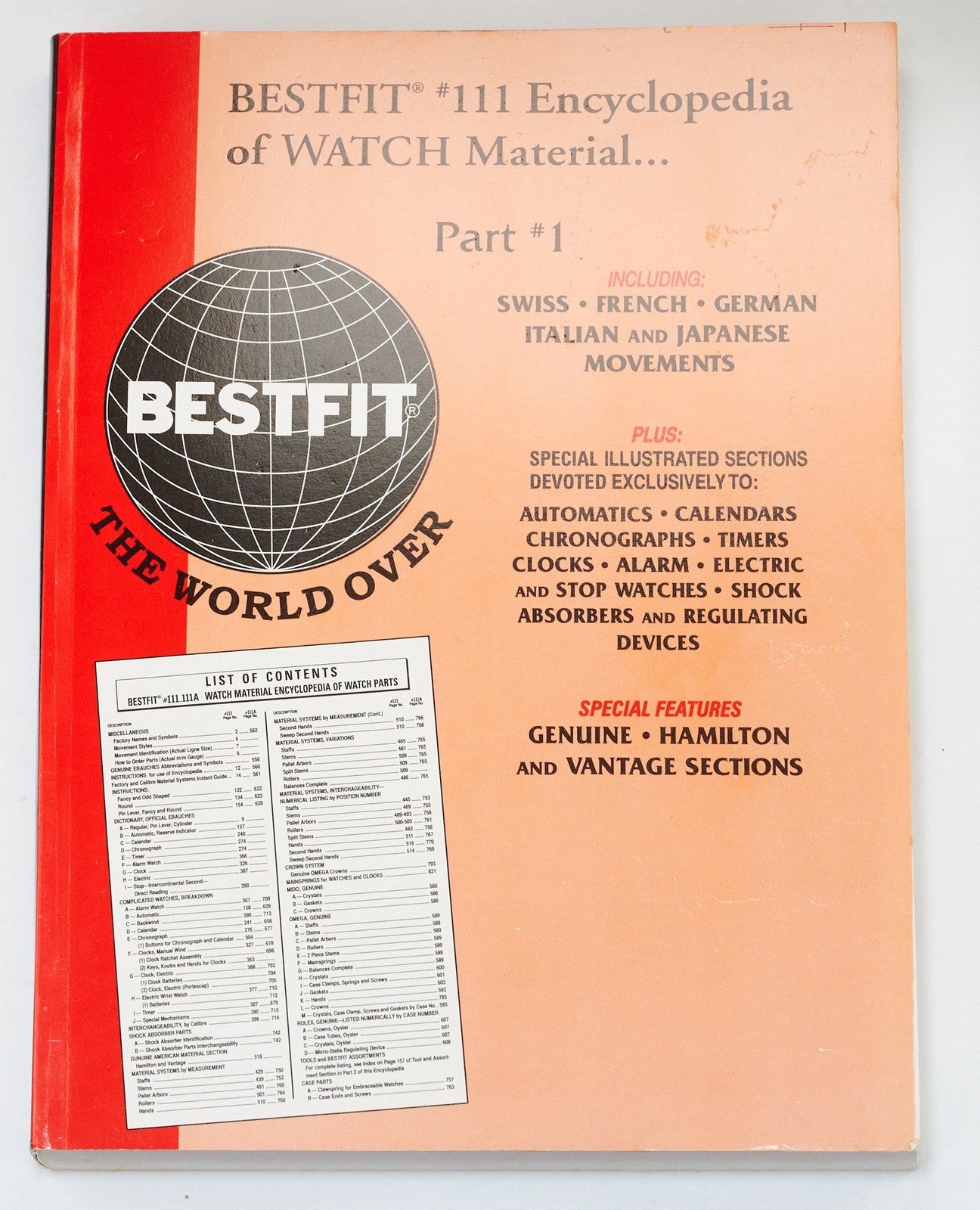 Bestfit Guides 111 & 111A Vintage Watch Parts Reference Watchmakers Encyclopedia