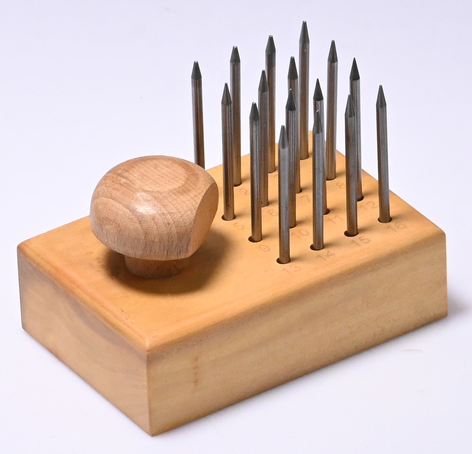 Jewellers Beading Tools 1-16 Diamond Stone Setting Wooden Handle & Stand