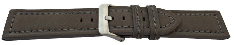 Suede Calf Leather Watch Strap Stainless Steel Buckle Replacement Bracelet