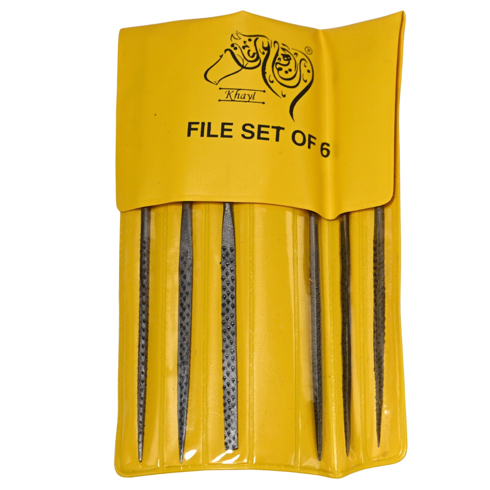 6x Coarse Wax Needle File Set Round Half Round Square Triangle Jewellery Carving