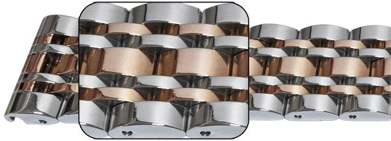 Full Mirror Watch Bracelet Strap 18mm-24mm Straight End 7 Link Row Type Quality