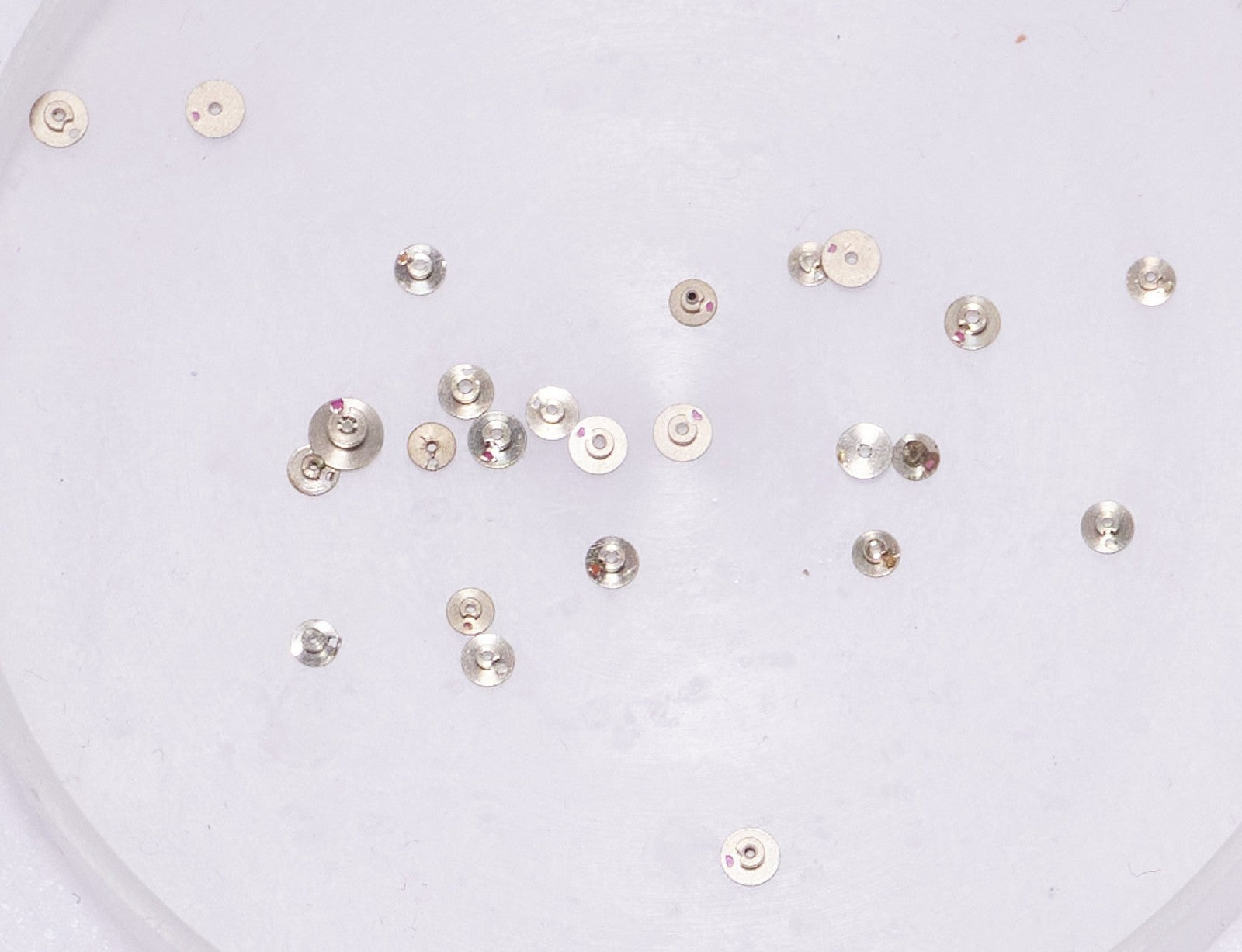 24 x Watch Ruby Roller Jewel Table Pin Guard Rollers Balance Watch Repair Parts