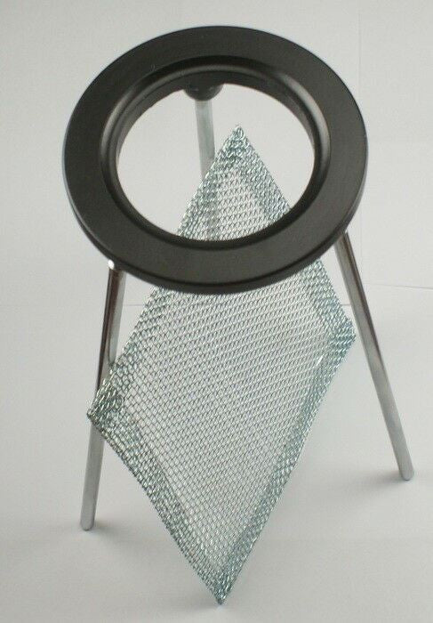 Bunsen Burner Or Alcohol Lamp Tripod & Mesh Wire Gauze 9" tool wax work craft