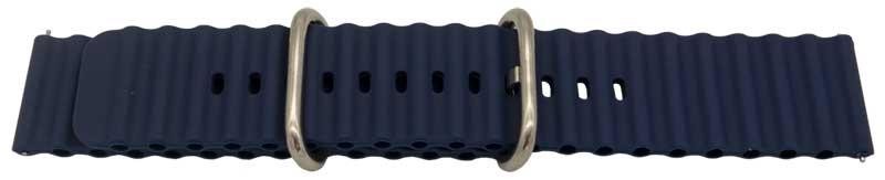 Smooth Silicone Ocean Wave Style Watch Strap Replacement Ripple Rubber Bracelet
