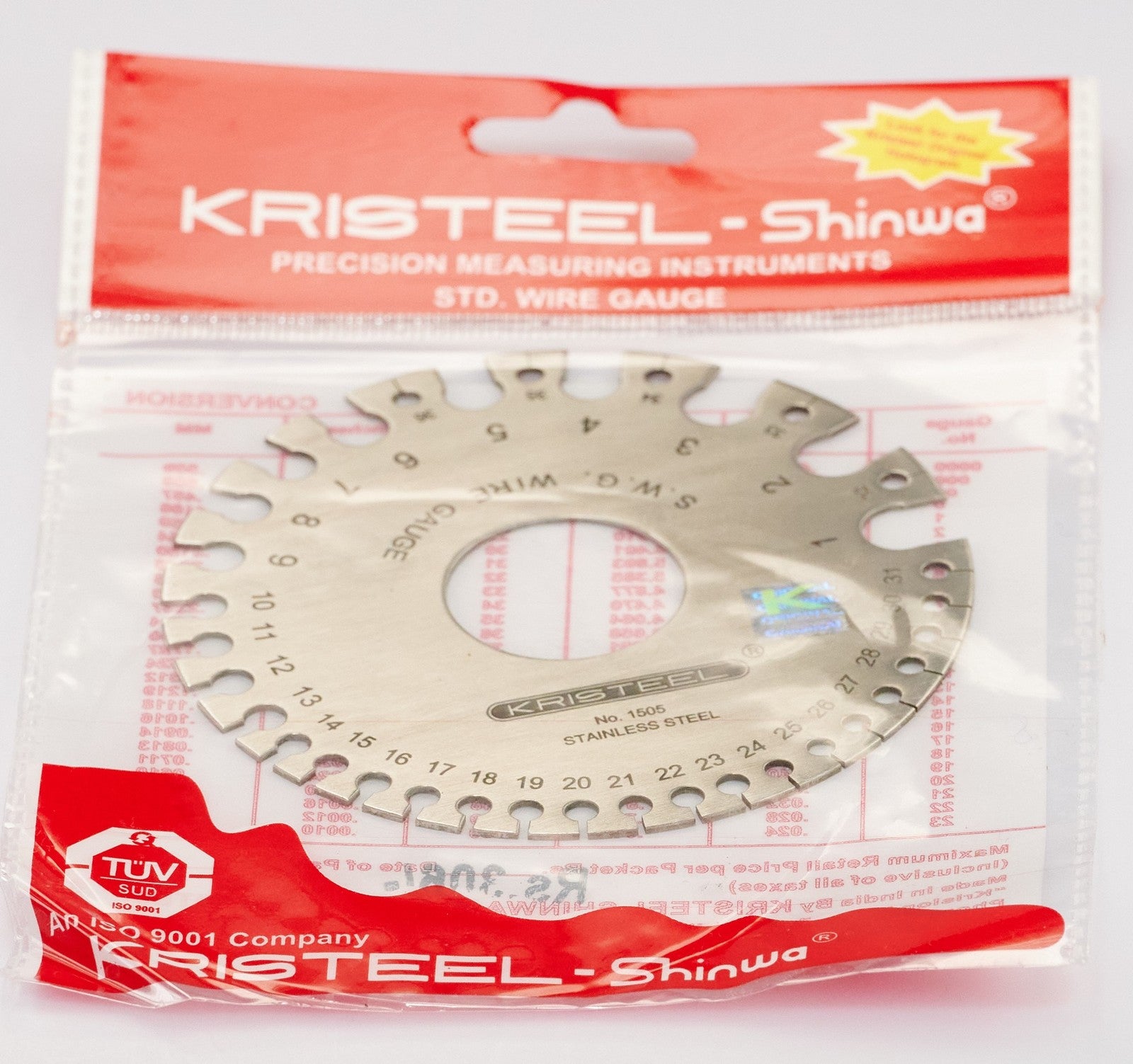 PREMIUM SWG Gauge Steel Wire Measuring Millimeters & Imperial Tool Wires Measure