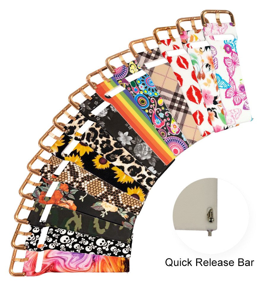 Silicone Flexible Soft Pattern Watch Strap Luxury Replacement Rubber Bracelet