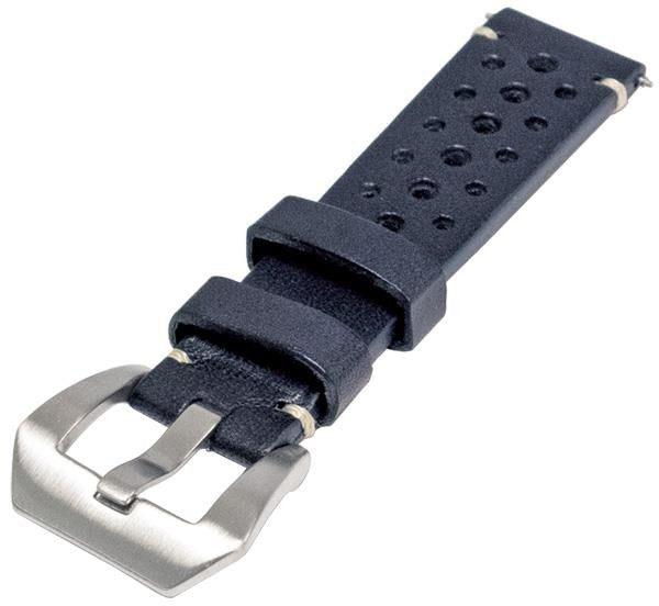 Rally Sports Calf Leather Watch Strap Brushed Satin Buckle Replacement Bracelet